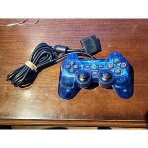 Sony Playstation 2 PS2 Dualshock 2 Analog Controller SCPH-10010 - Clear Blue